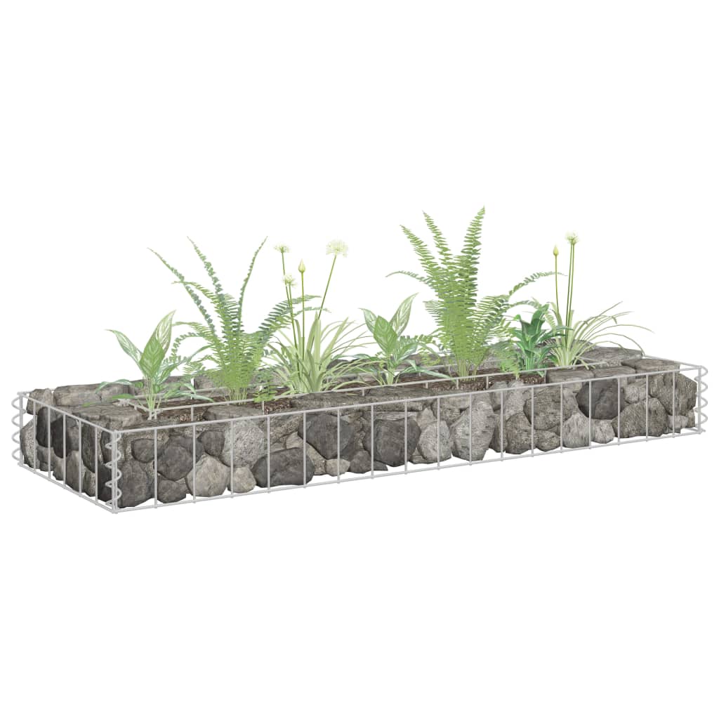 Gabion Raised Bed Galvanised Steel 90x30x10 cm