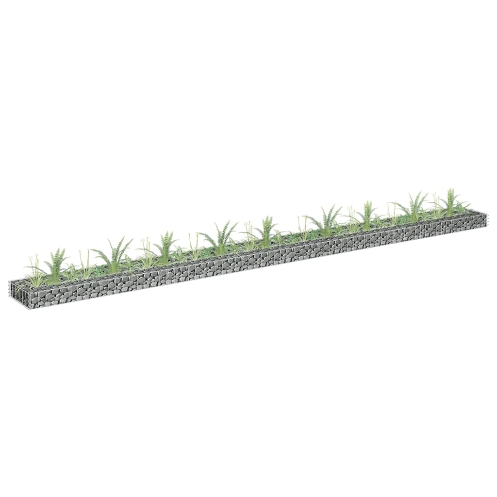 Gabion Raised Bed Galvanised Steel 360x30x10 cm