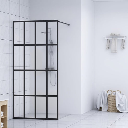 Walk-in Shower Screen Clear Tempered Glass 90x195 cm