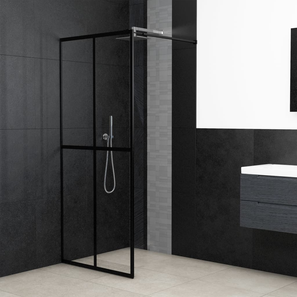 Walk-in Shower Screen Clear Tempered Glass 90x195 cm