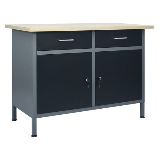 Workbench Black 120x60x85 cm Steel