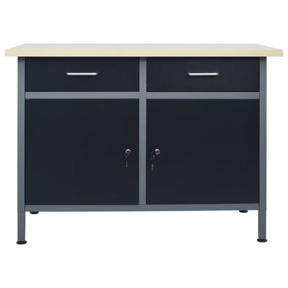 Workbench Black 120x60x85 cm Steel