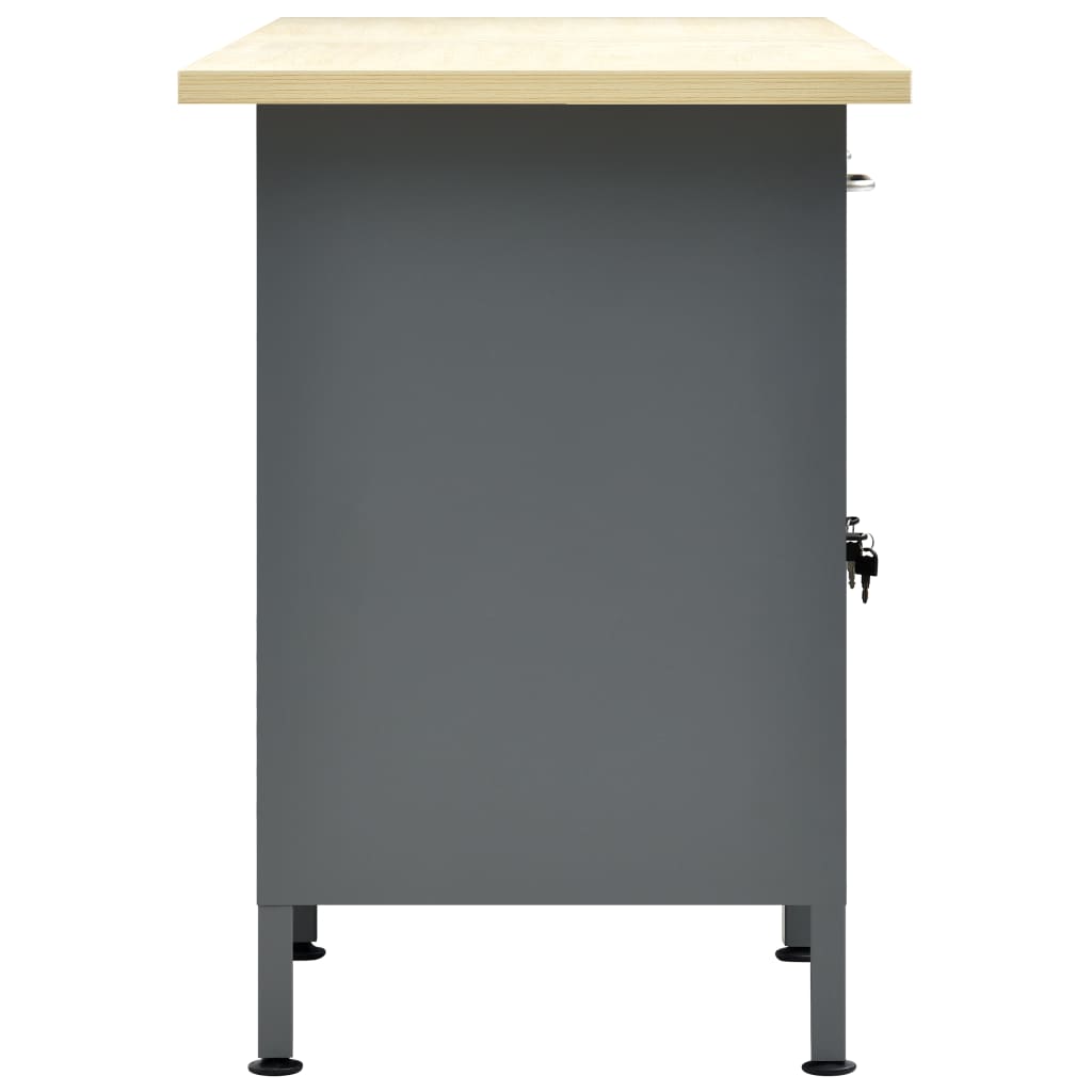 Workbench Black 160x60x85 cm Steel