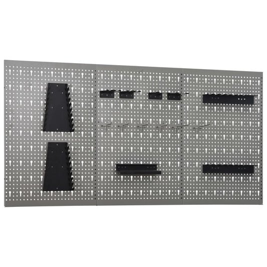 Wall-mounted Peg Boards 3 pcs 40x58 cm Steel