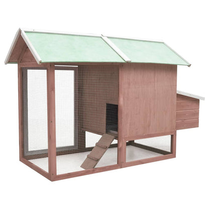 Chicken Cage Mocha 170x81x110 cm Solid Pine & Fir Wood