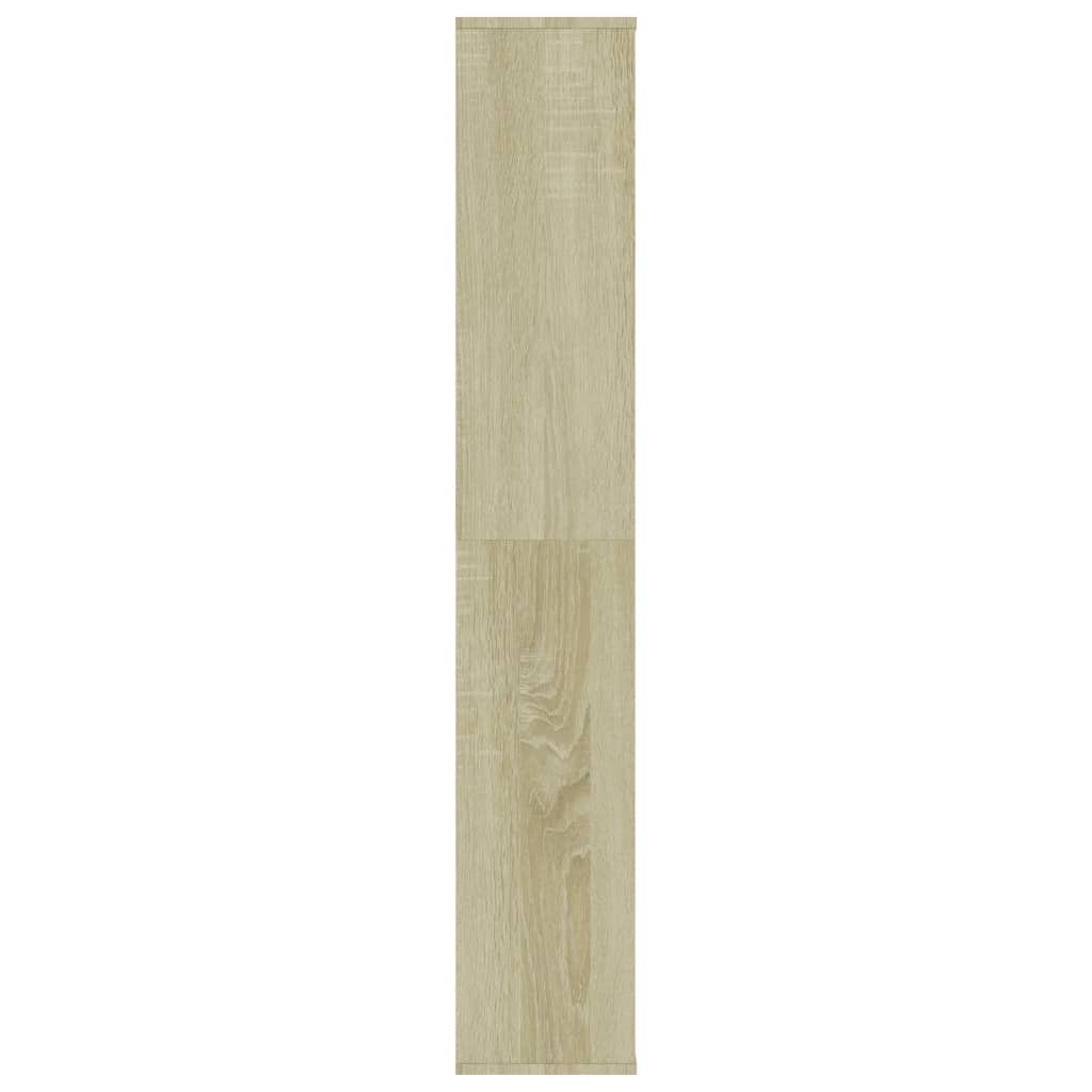 Room Divider/Book Cabinet White and Sonoma Oak 100x24x140 cm Engineered Wood