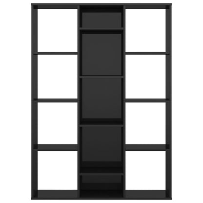 Room Divider/Book Cabinet High Gloss Black 100x24x140 cm Engineered Wood