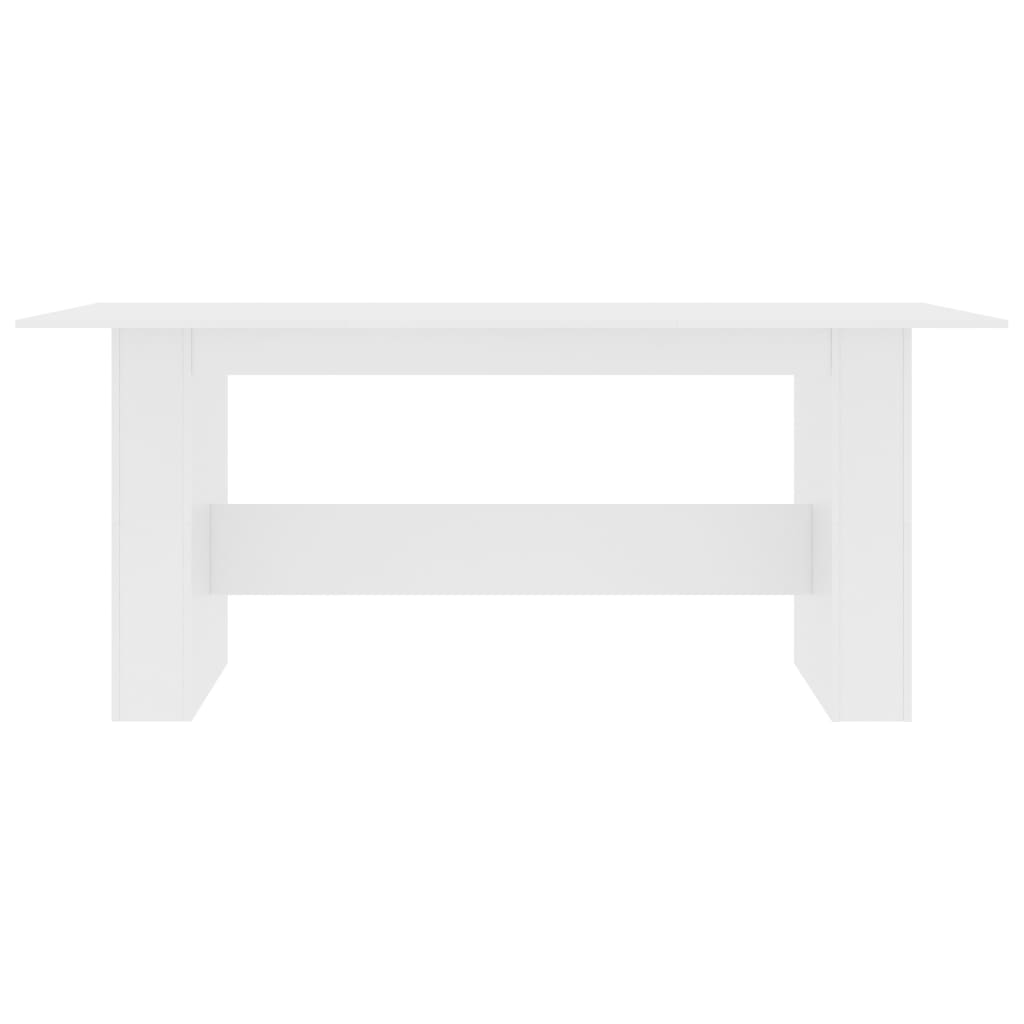 Dining Table White 180x90x76 cm Engineered Wood