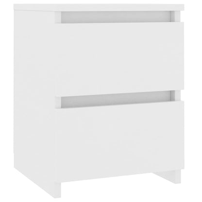 Bedside Cabinet White 30x30x40 cm Engineered Wood