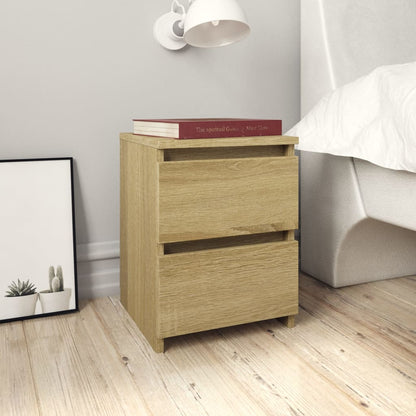 Bedside Cabinets 2 pcs Sonoma Oak 30x30x40 cm Engineered Wood