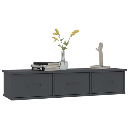 Wall-mounted Drawer Shelf Grey 88x26x18.5 cm Engineered Wood