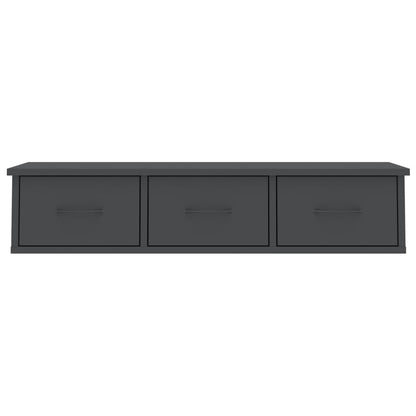 Wall-mounted Drawer Shelf Grey 88x26x18.5 cm Engineered Wood