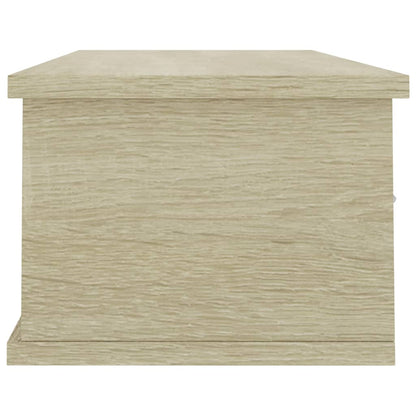 Wall Drawer Shelf White and Sonoma Oak 88x26x18.5 cm Engineered Wood