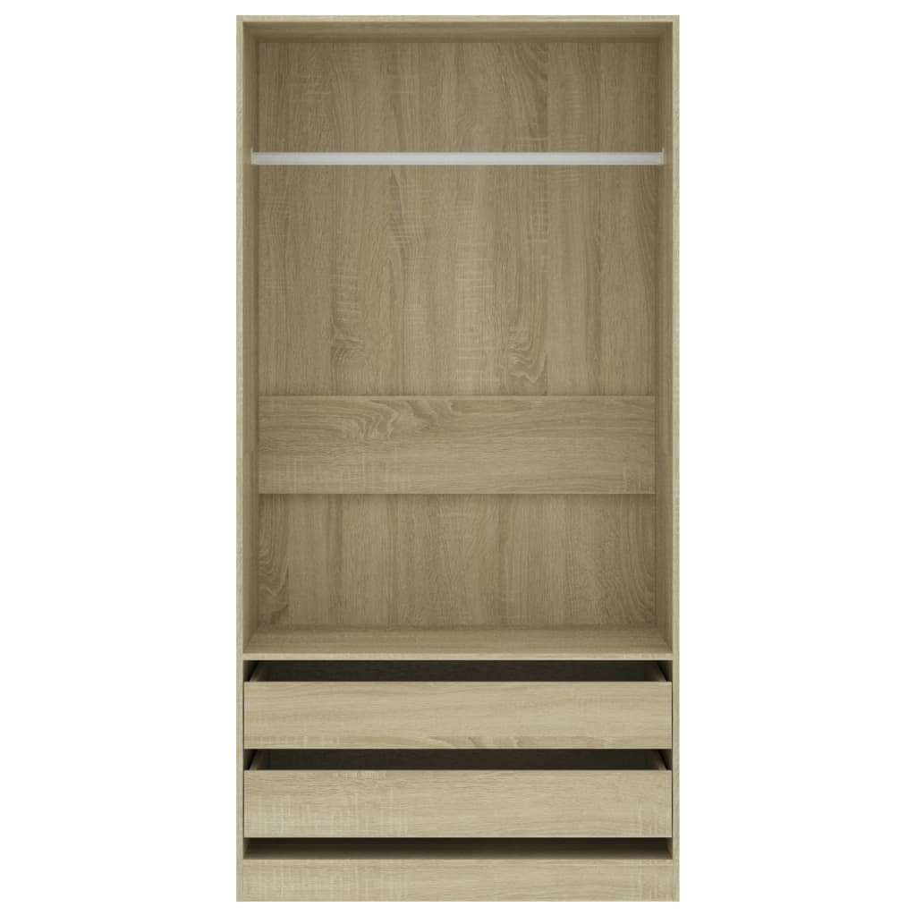 Wardrobe Sonoma Oak 100x50x200 cm Engineered Wood