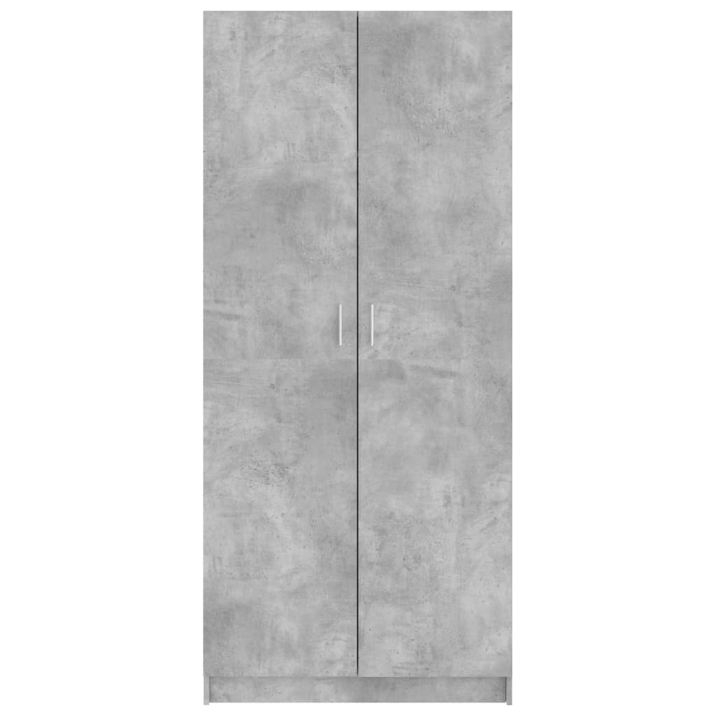 Wardrobe Concrete Grey 80x52x180 cm Engineered Wood