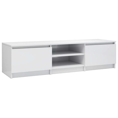 TV Cabinet High Gloss White 140x40x35.5 cm Engineered Wood