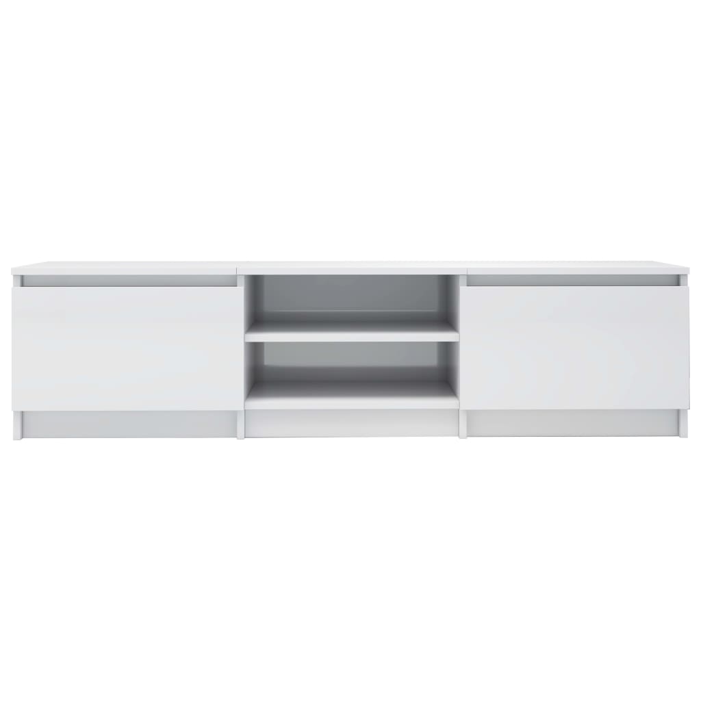 TV Cabinet High Gloss White 140x40x35.5 cm Engineered Wood