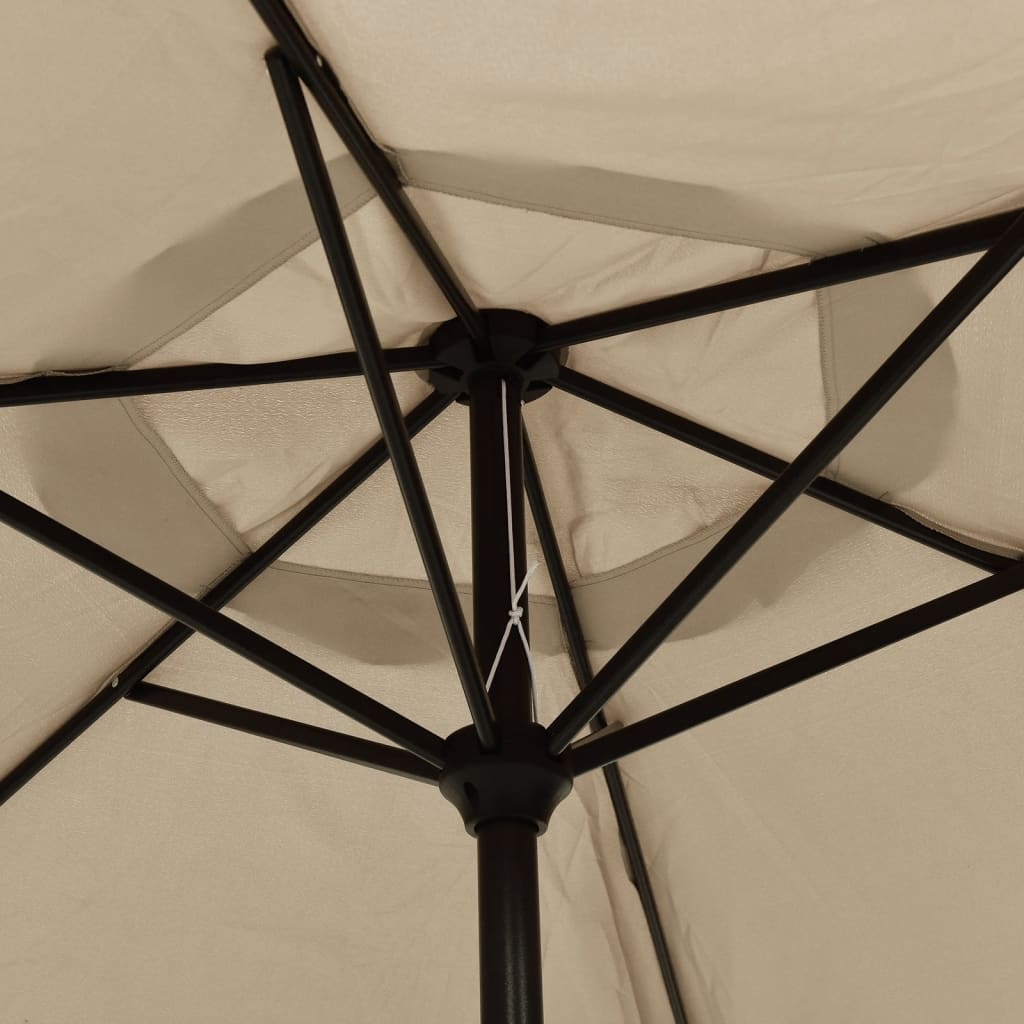 Parasol Taupe 200x224 cm Aluminium