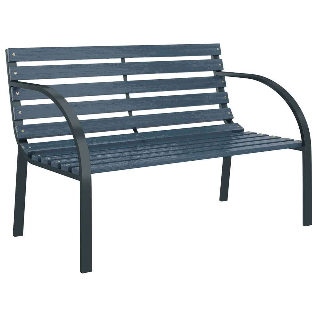 Garden Bench 120 cm Grey Wood