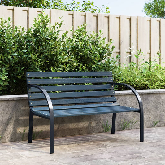 Garden Bench 120 cm Grey Wood