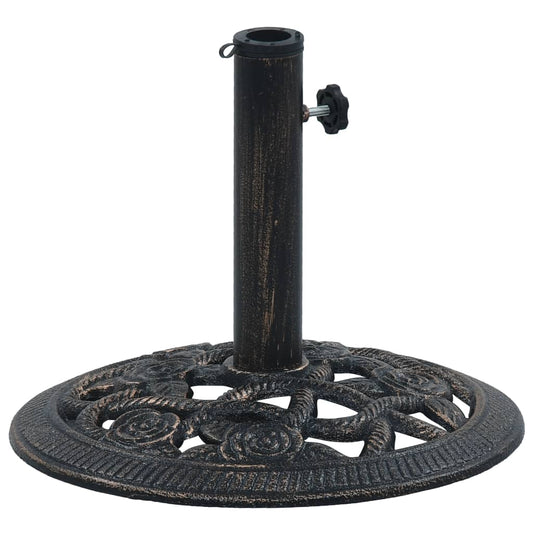 Umbrella Base Black and Bronze 9 kg 40 cm Cast Iron