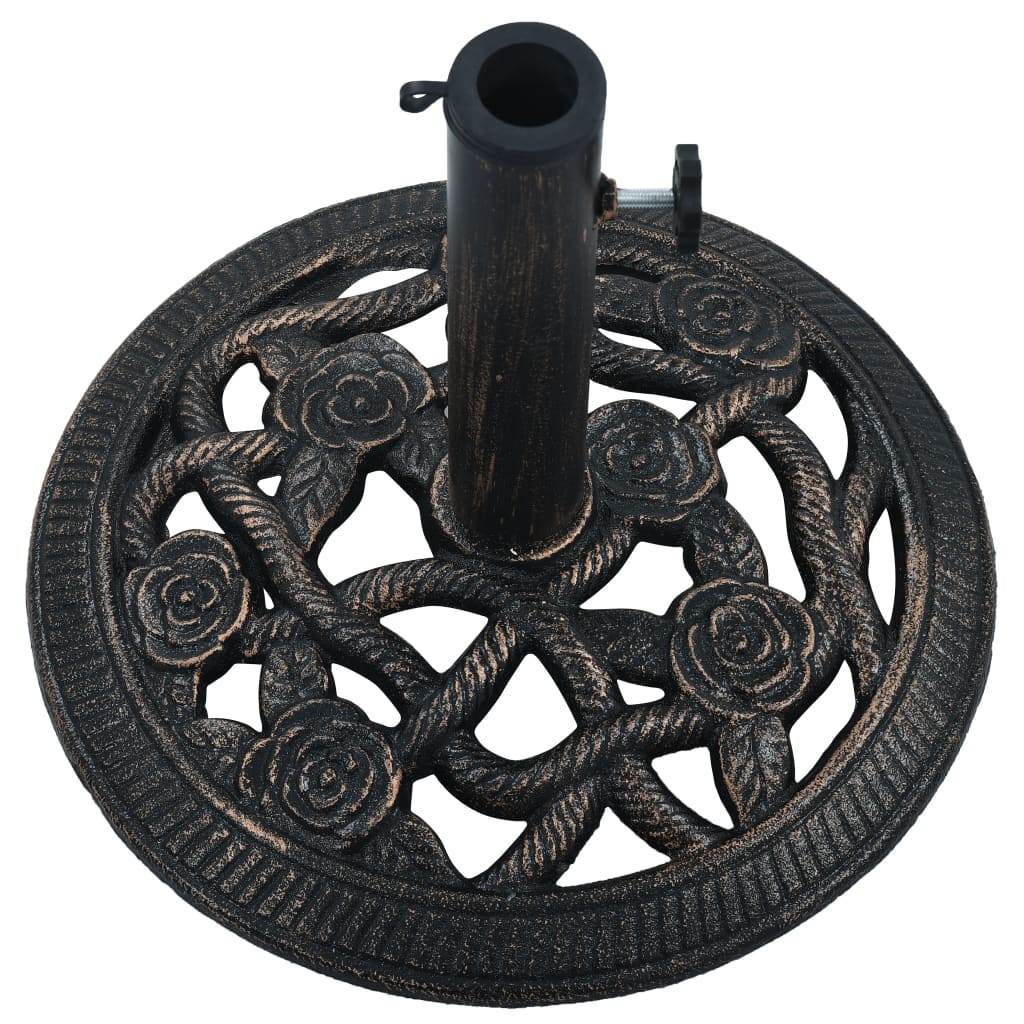 Umbrella Base Black and Bronze 9 kg 40 cm Cast Iron