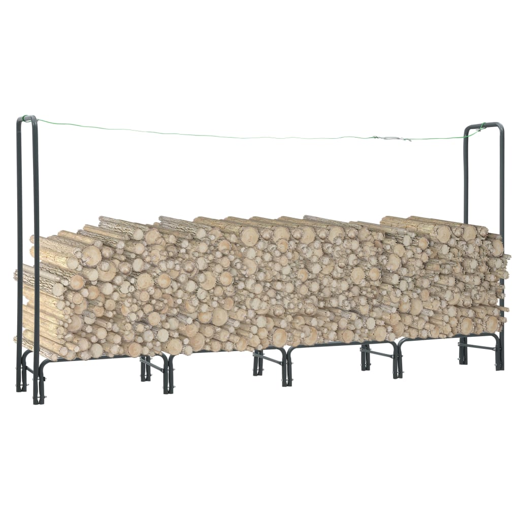 Firewood Rack Anthracite 240x35x120 cm Steel