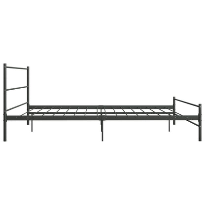 284684 vidaXL Bed Frame without Mattress Grey Metal 180x200 cm Super King