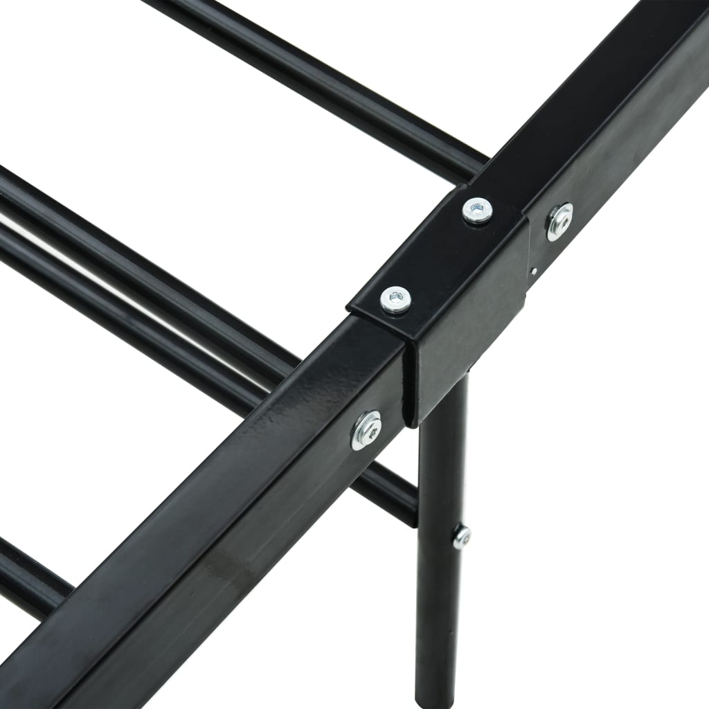 Bed Frame Black Metal 120x200 cm