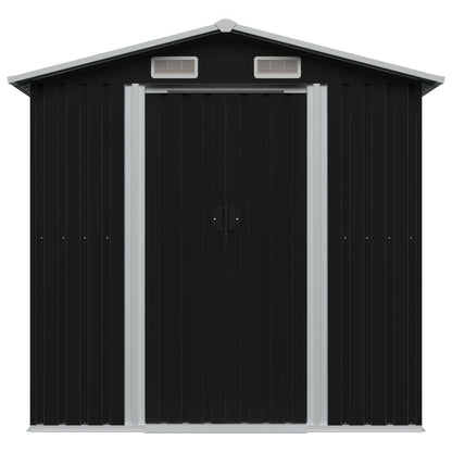 Garden Storage Shed Anthracite Steel 204x132x186 cm