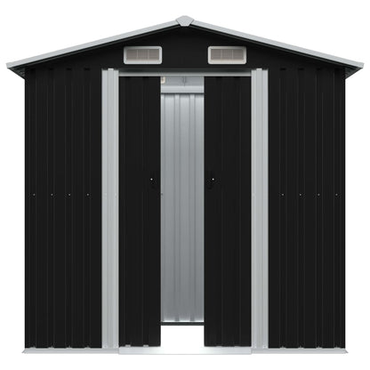 Garden Storage Shed Anthracite Steel 204x132x186 cm