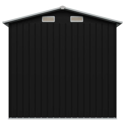 Garden Storage Shed Anthracite Steel 204x132x186 cm