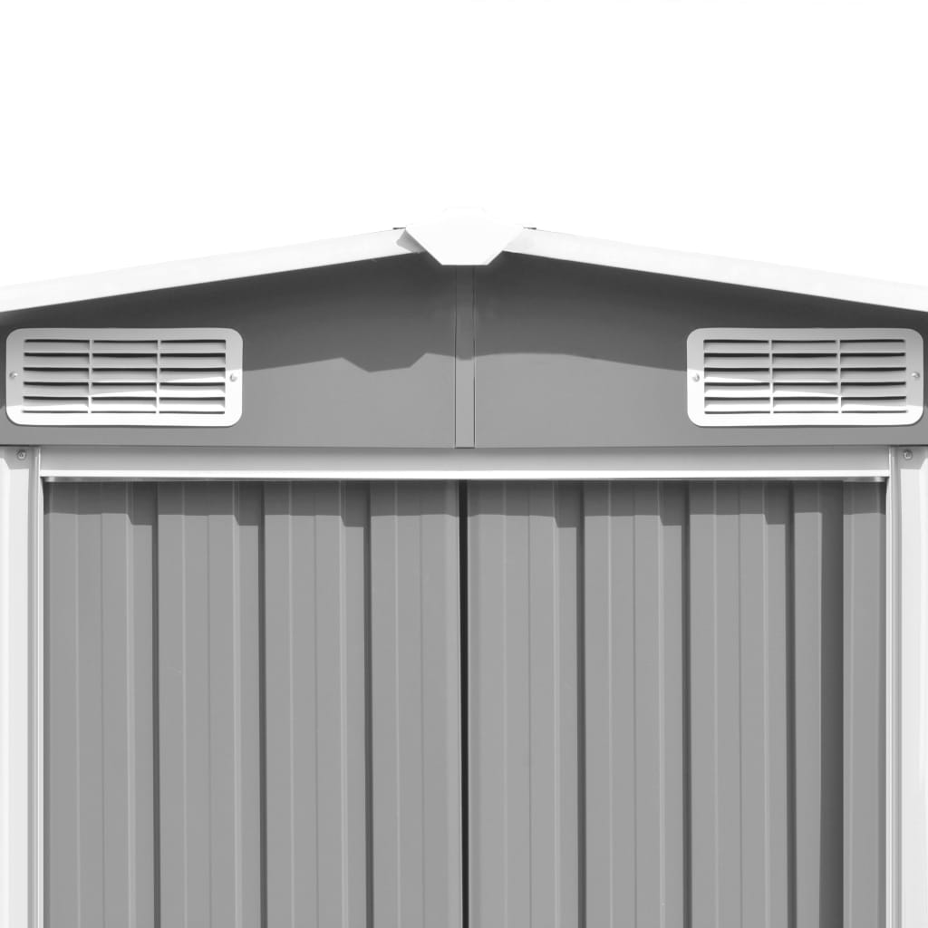 Garden Shed Grey 257x779x181 cm Galvanised steel