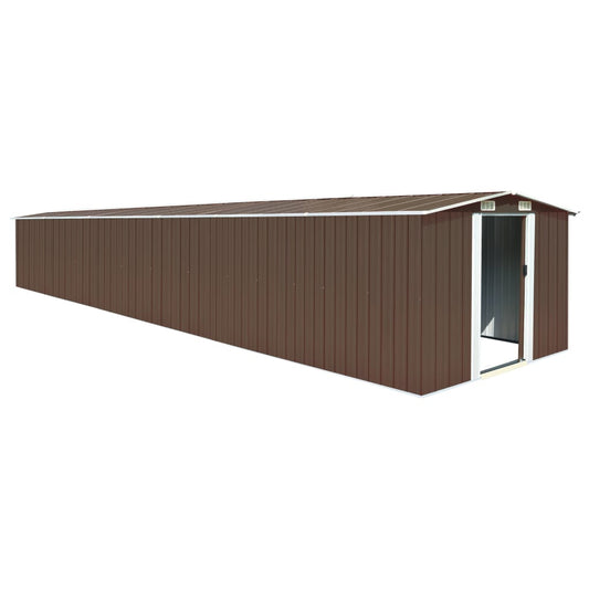 Garden Shed Brown 257x779x181 cm Galvanised steel