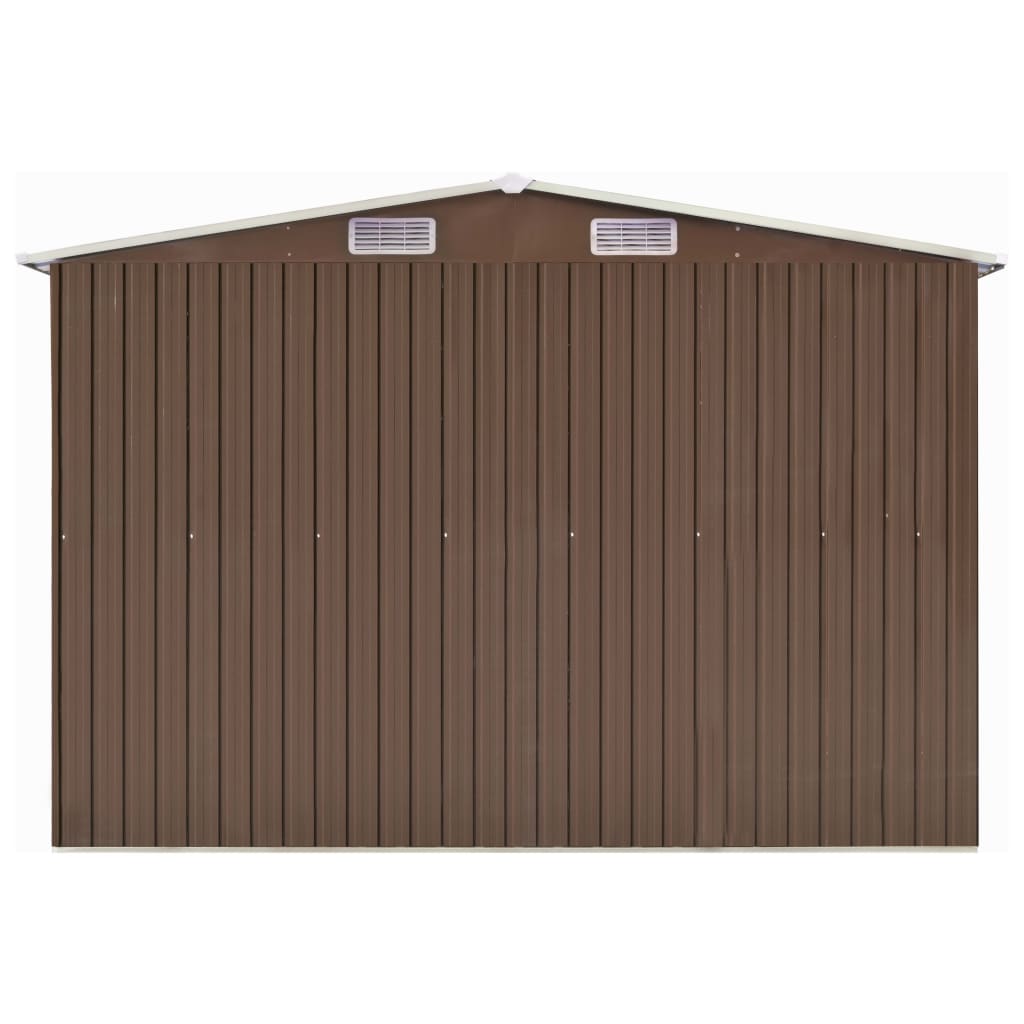 Garden Shed Brown 257x779x181 cm Galvanised steel