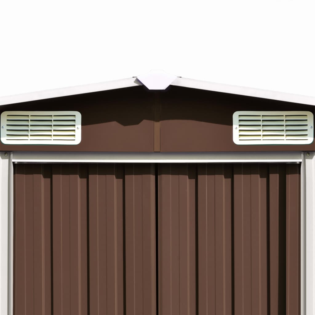 Garden Shed Brown 257x779x181 cm Galvanised steel