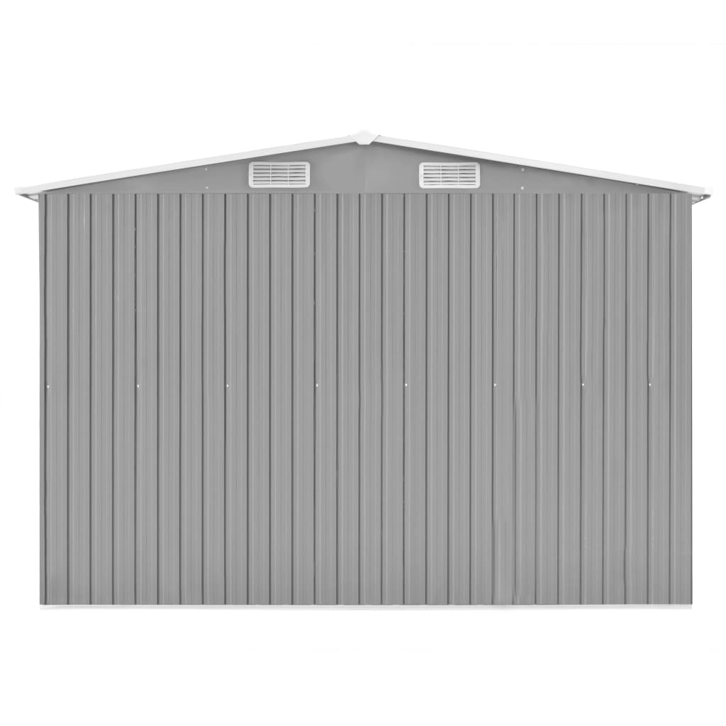 Garden Shed Grey 257x990x181 cm Galvanised steel