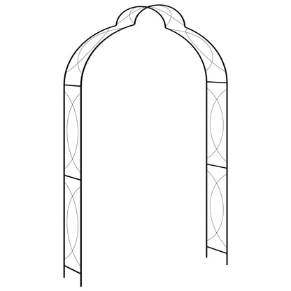 Garden Arch Black 150x34x240 cm Iron