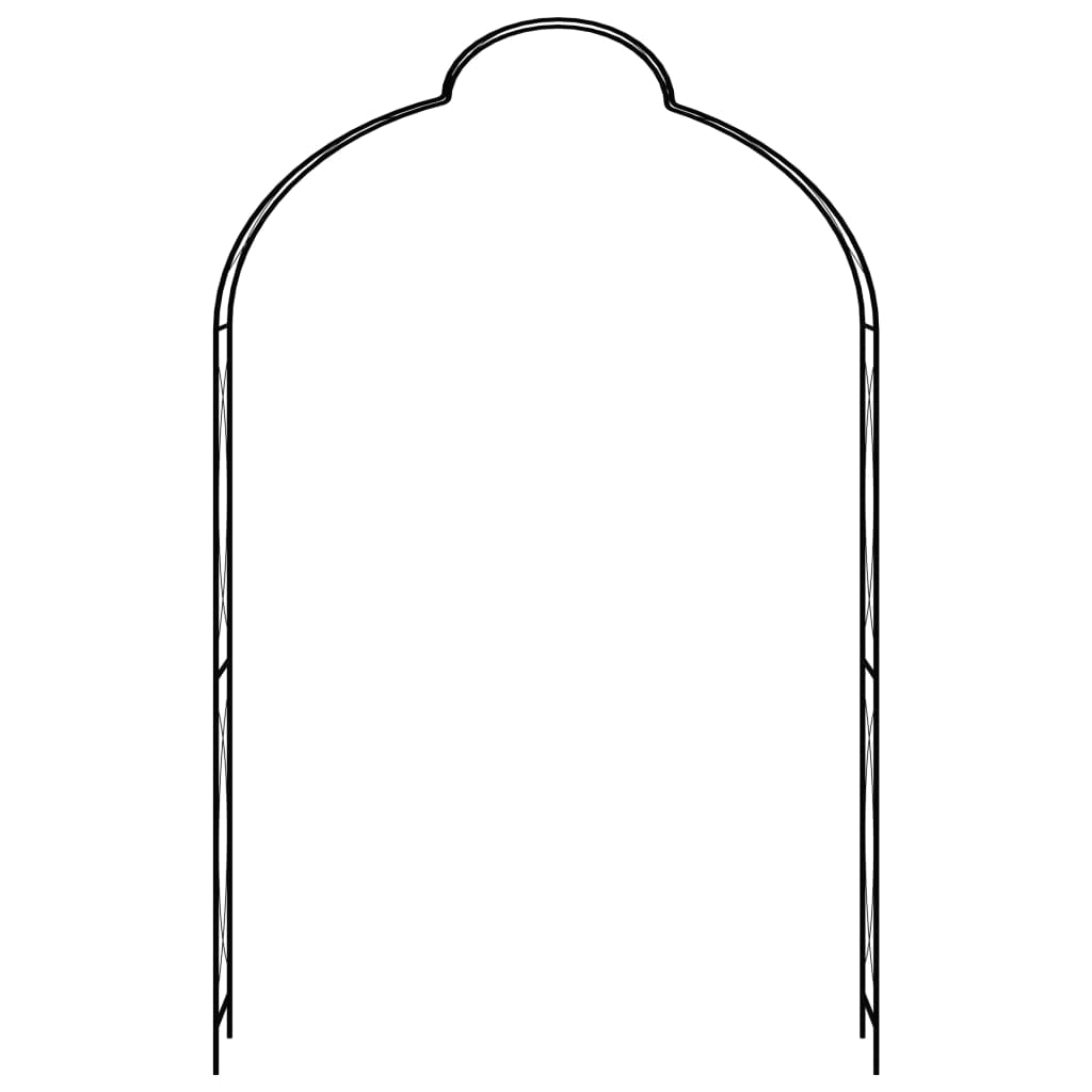 Garden Arch Black 150x34x240 cm Iron