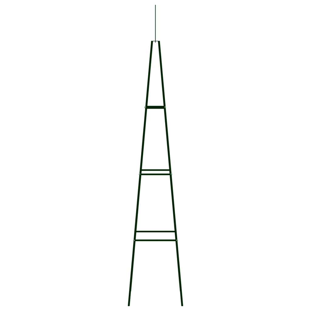 Garden Climbing Plant Racks 2 pcs Dark Green 35x35x195 cm Iron