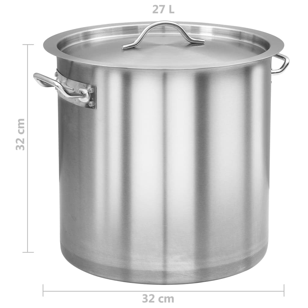 Stock Pot 26 L 32x32 cm Stainless Steel