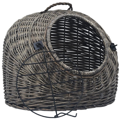 Cat Transporter Grey 50x42x40 cm Natural Willow