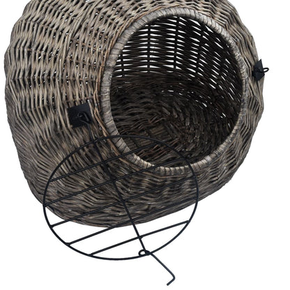 Cat Transporter Grey 50x42x40 cm Natural Willow