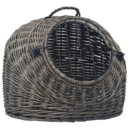 Cat Transporter Grey 60x45x45 cm Natural Willow