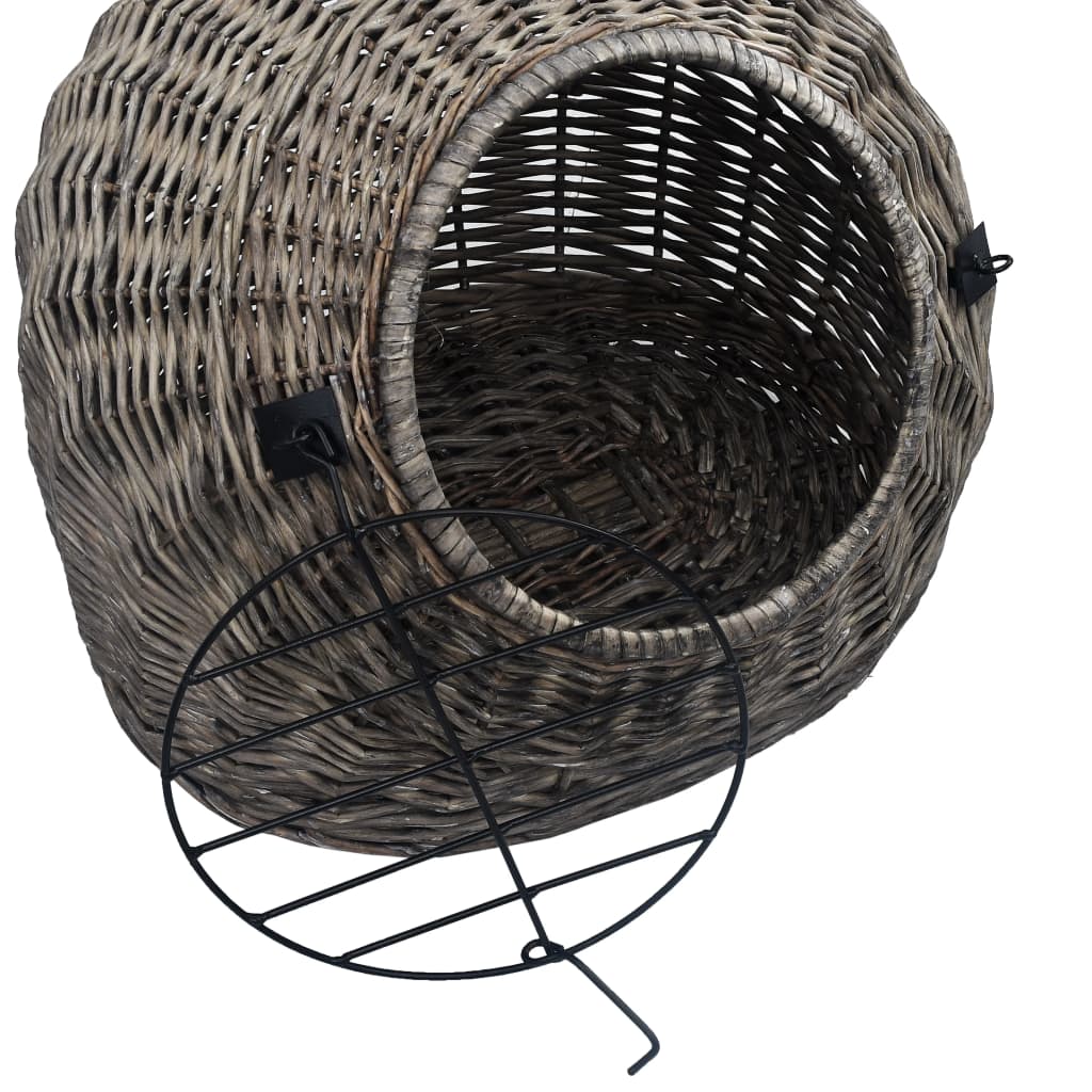 Cat Transporter Grey 60x45x45 cm Natural Willow