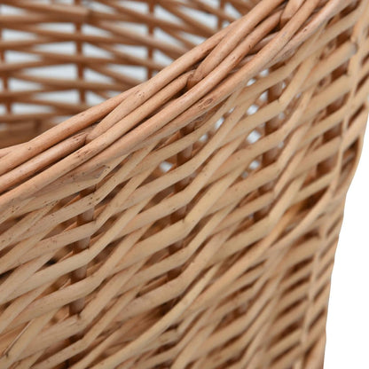 Firewood Basket with Carrying Handles 58x42x29 cm Natural Willow