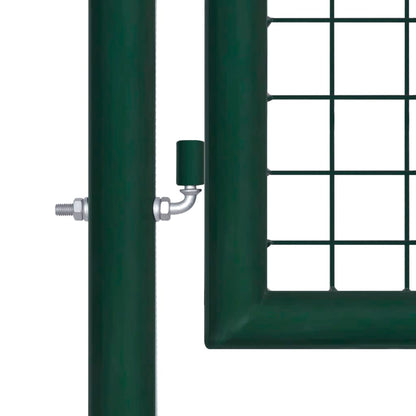 Fence Gate Steel 100x150 cm Green