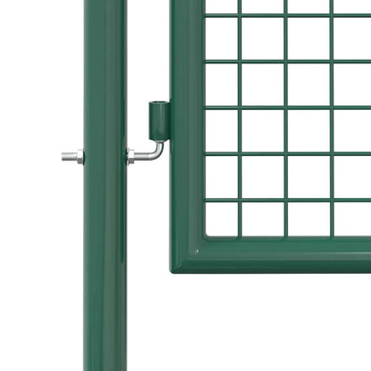 Fence Gate Steel 100x150 cm Green