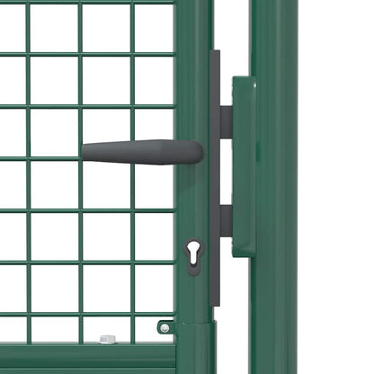 Fence Gate Steel 100x150 cm Green