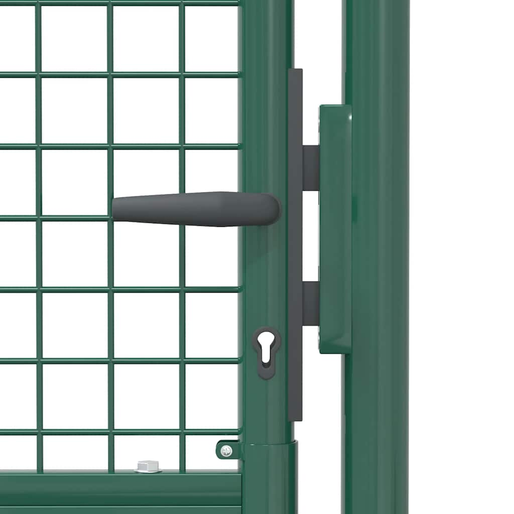 Fence Gate Steel 100x175 cm Green